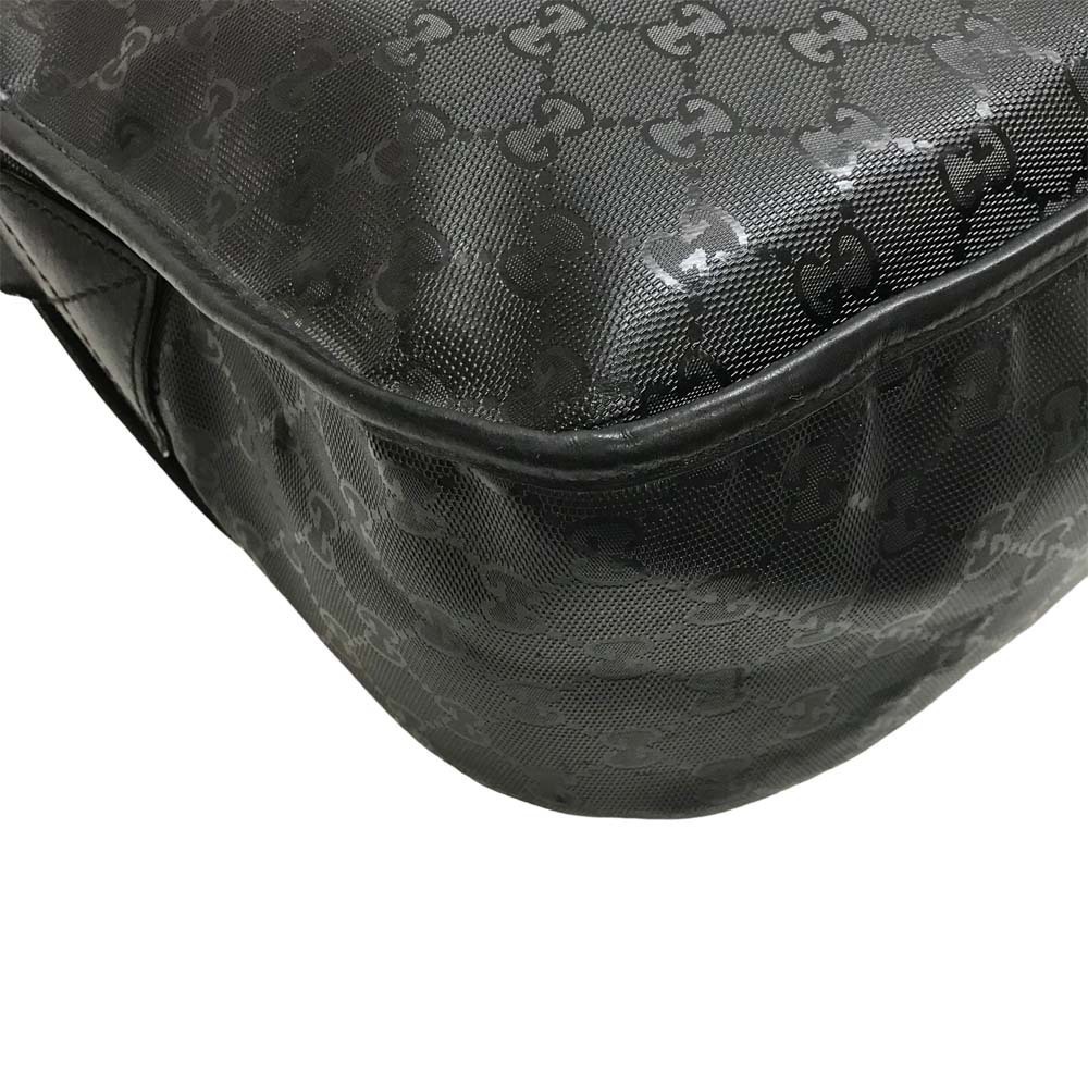 Gucci Messenger Zipper Open Pocket Bag Imprime Crossbody GG Black - Picture 8 of 10